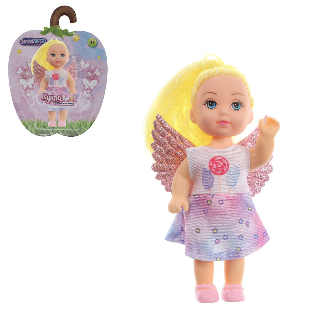 ИГРОЛЕНД Кукла с крылышками и цветн.волосами, 11 см, ABS, PVC, полиэстер, 13,5х4,5х18 см, 6 дизайнов - #33