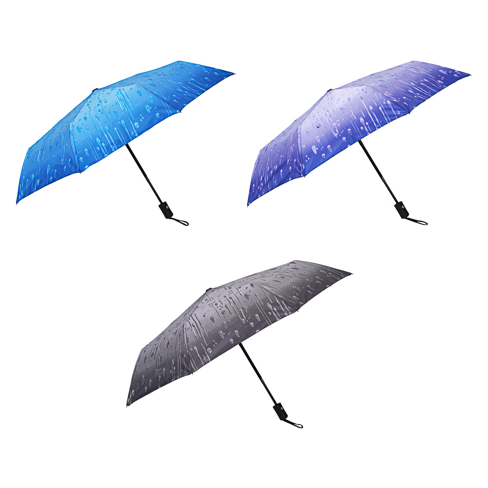 Зонт автомат, диаметр 95 см, 8 спиц, металл, пластик, полиэстер, 4 дизайна - #1