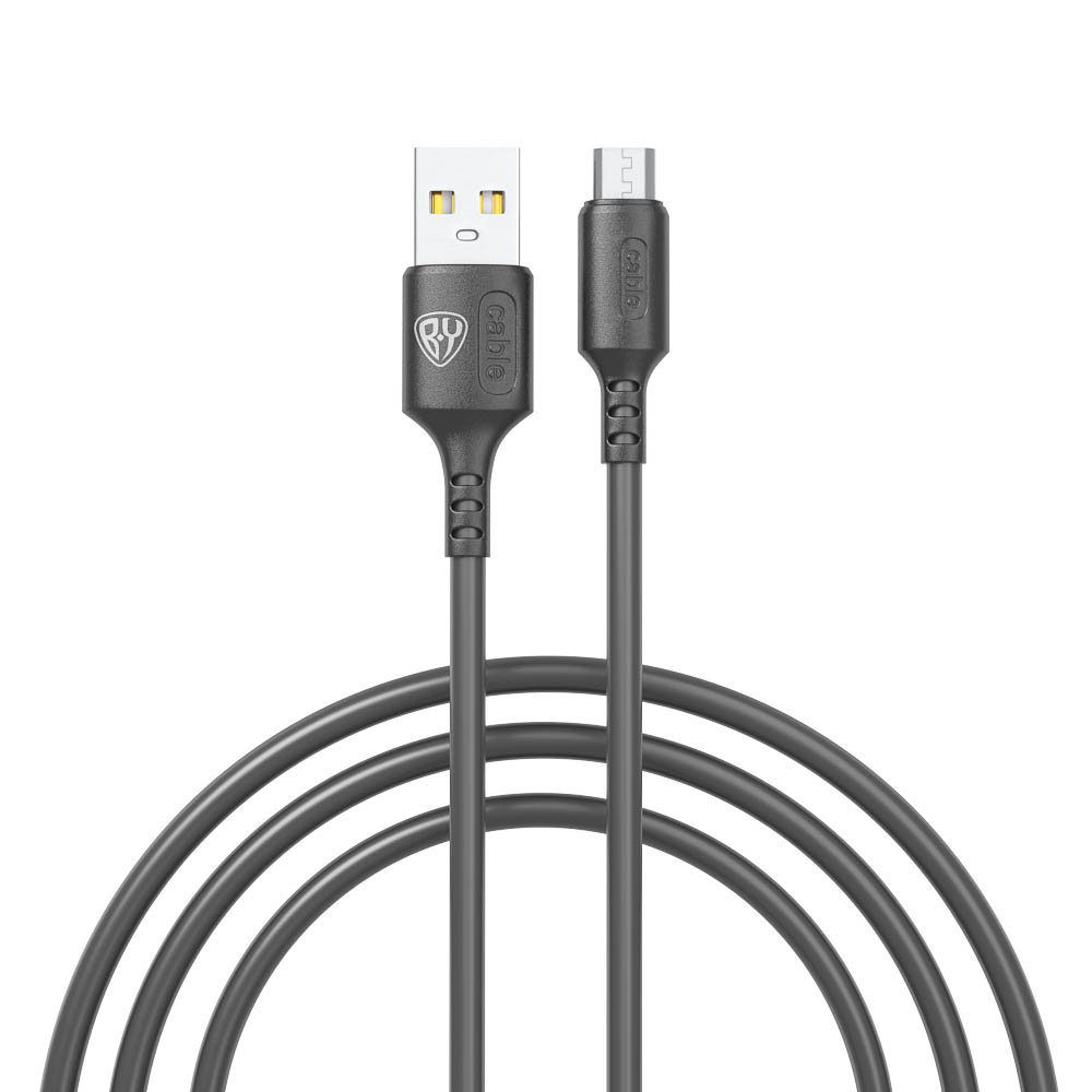 Кабель для зарядки USB(A)-microUSB BY Fusion, 18Вт, 1 м, 2.4A, TPE, черный - #1