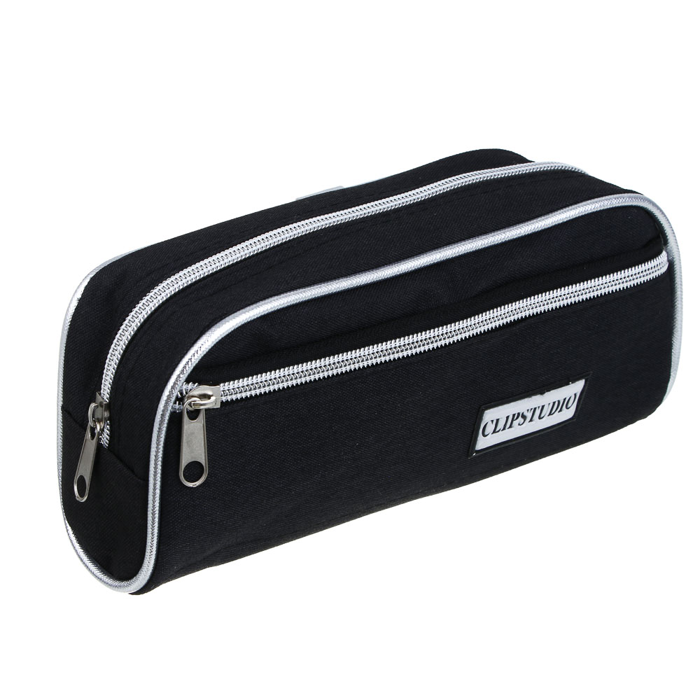 ClipStudio Пенал прямоугольный 21,5х10х6см, 2 отделения на молнии, полиэстер, ПВХ, 2 цвета - #2