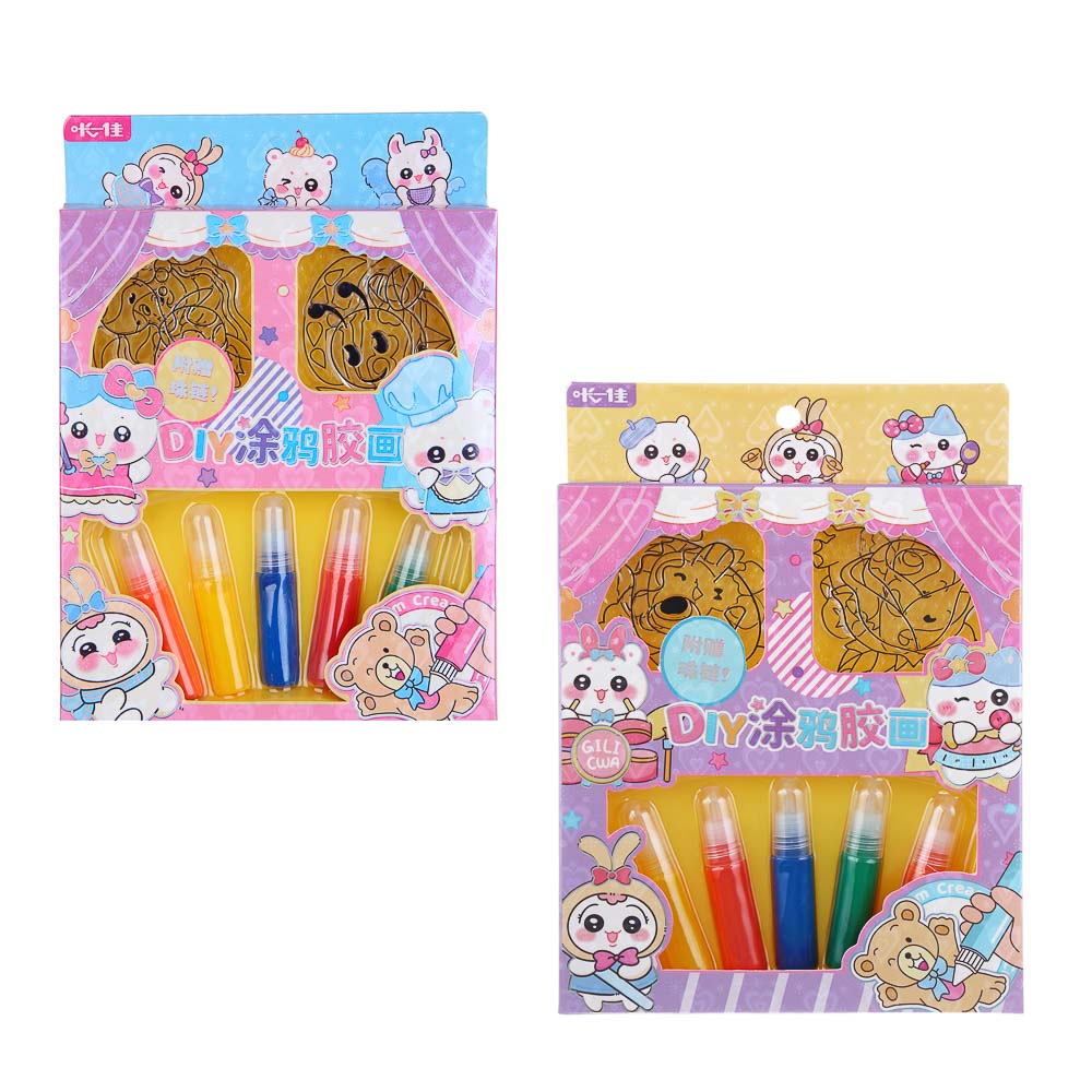 ХОББИХИТ Набор для творчества "Глитерные фигурки", PE, PP, полимер, 15х21х3см, 2 дизайна - #3