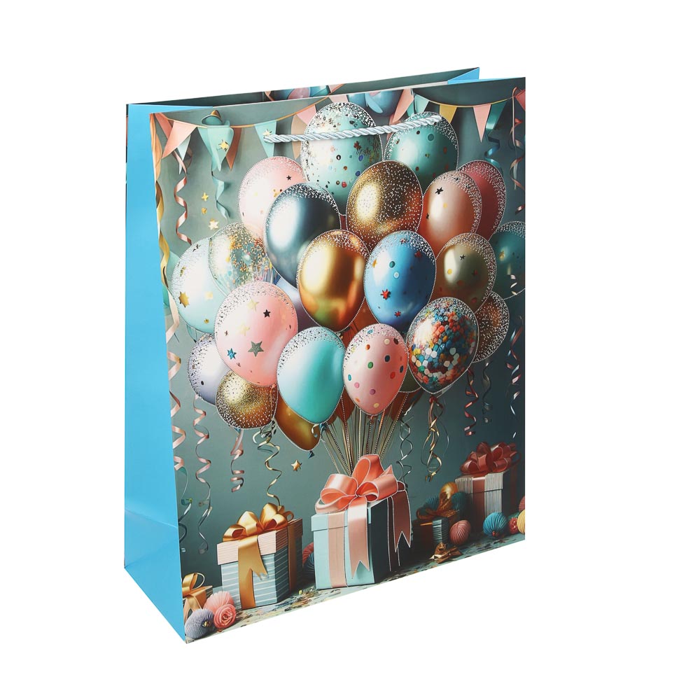 Пакет подарочный тм Fntastic L 26x32x10см, бумага, 4 дизайна - #2