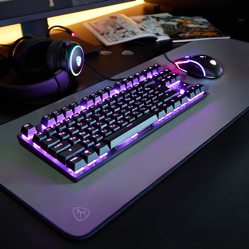 Игровая клавиатура проводная Buckler BY TKL механическая, 87 кл., Outemu "Brown", RGB, 2м - #12
