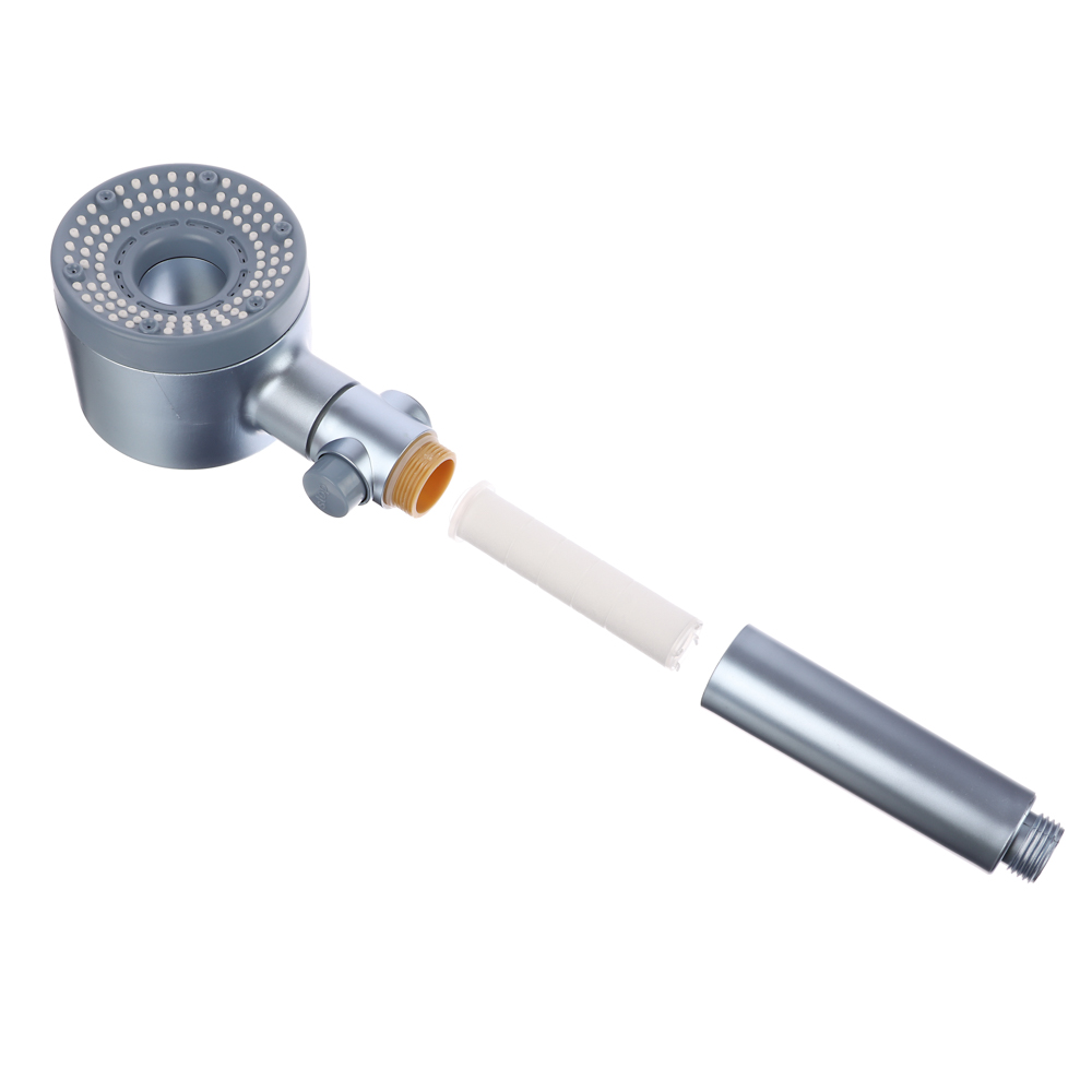 RAIN Лейка для душа, 5 режимов, с фильтром, кнопка-стоп, 80мм, светло-синий - #3