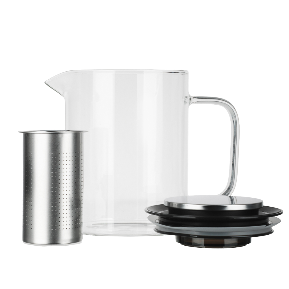 SATOSHI Монблан Чайник заварочный 1200мл, стекло, нерж.сталь - #8