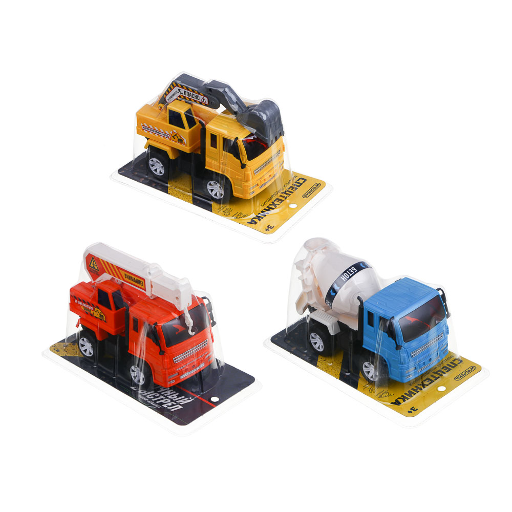 ИГРОЛЕНД Машина инерционная "Спецтехника", подвижные детали, ABS, 15,5х10х8см, 3 дизайна - #3