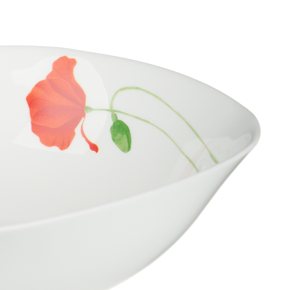 MILLIMI Маки Салатник, опаловое стекло, 770мл, 19х6см, квадратная форма - #2