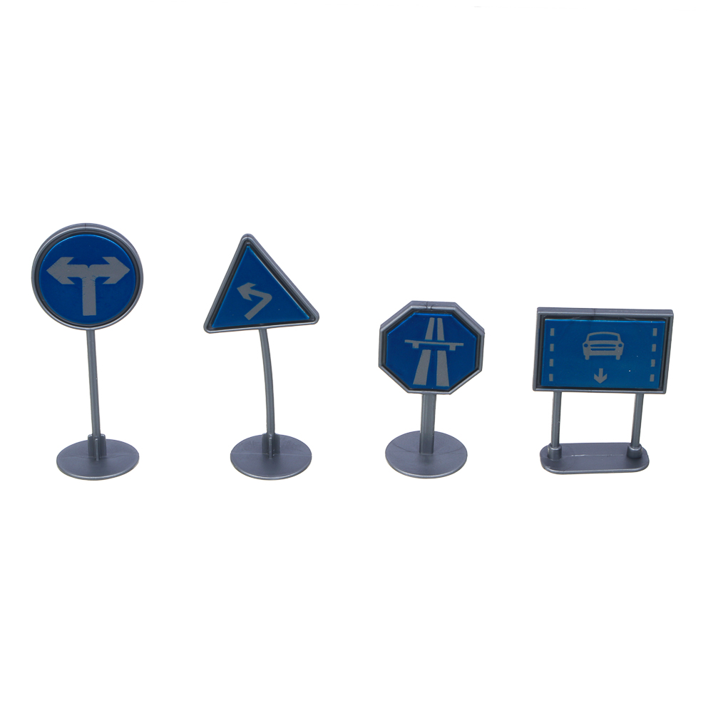 ИГРОЛЕНД Игровой набор "Светофор" с машинками,знаками, инерция,свет, звук, 3хLR44, РР, 22х19х5 см - #6