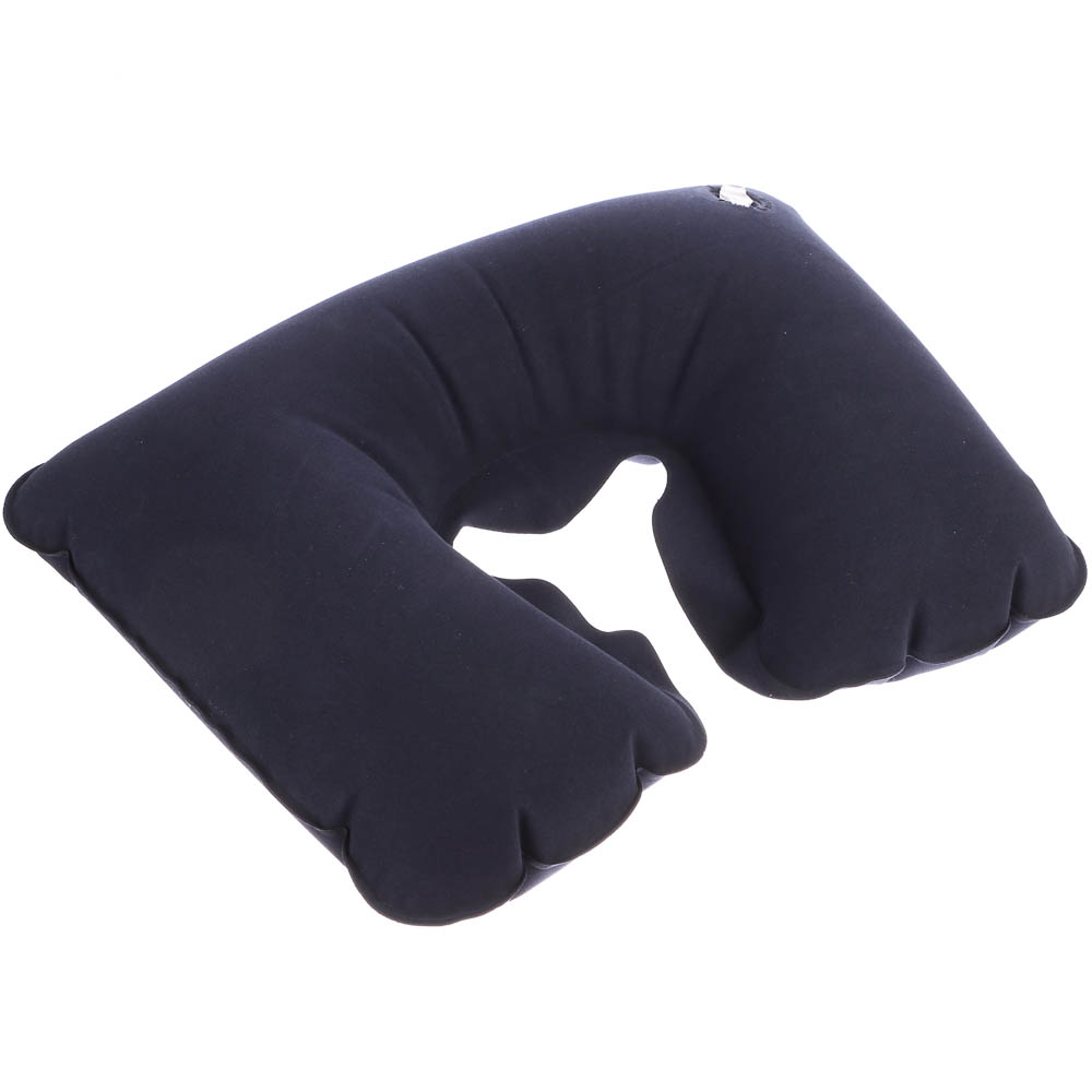 Подушка дорожная надувная тм BY SPORT, 38x25см, ПВХ, черная - #2