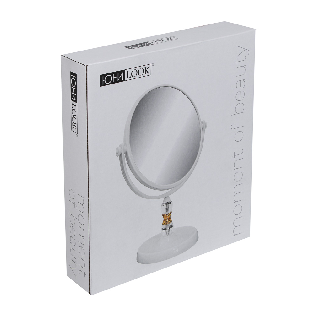 ЮНИLOOK Беатрис Зеркало настольное с декором, пластик, стекло, высота 29см, 17х14см, 2 цвета - #5