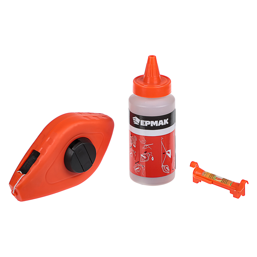 ЕРМАК Набор разметочный: шнур 30м в защитном корпусе, порошок, уровень - #1