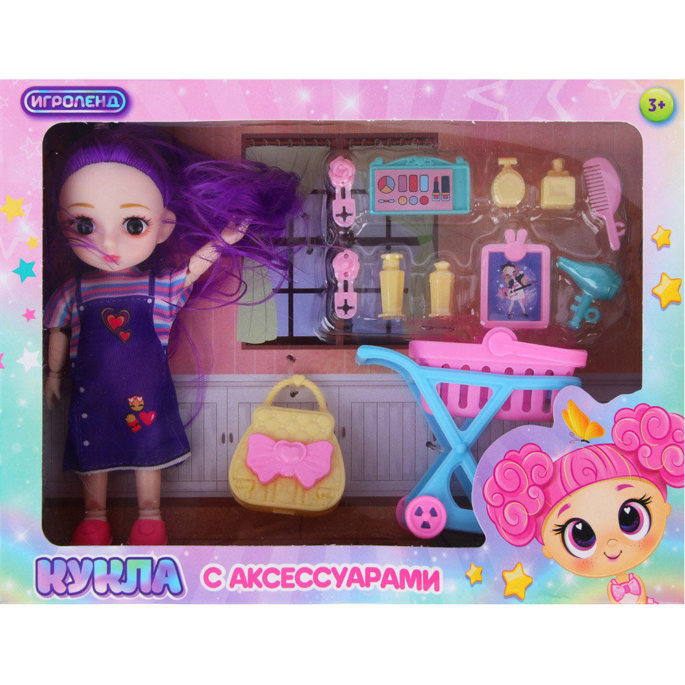 ИГРОЛЕНД Кукла 15 см шарнирная с аксесс. 24х5,3х18,3 см, PP, ABS, PVC - #9