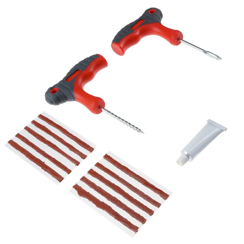 ЕРМАК Набор для ремонта бескамерных шин в прозрачном кейсе - #1