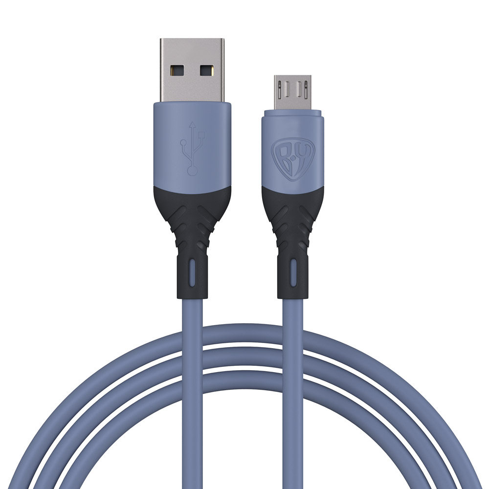 BY Кабель для зарядки Карнавал Micro USB, 1м, 2,4А, фиолетовый - #1