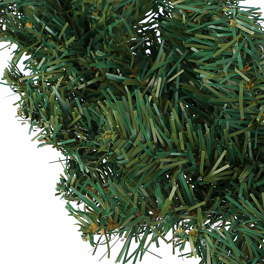 СНОУ БУМ Венок зеленый 50 см ПВХ, 100 веток, 26-89 - #2