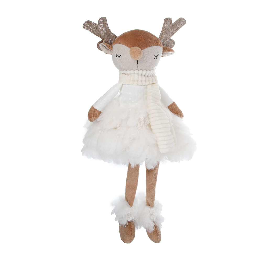 СНОУ БУМ Фигура декоративная "Олененок" 21+20 см, полиэстер - #1