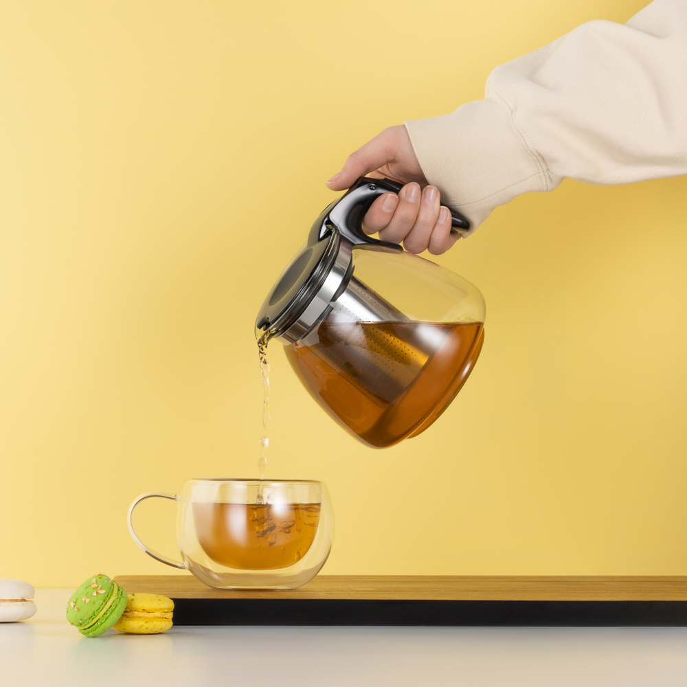 VETTA Чайник заварочный 1100мл, ситечко из нерж.стали, стекло, полипропилен - #16