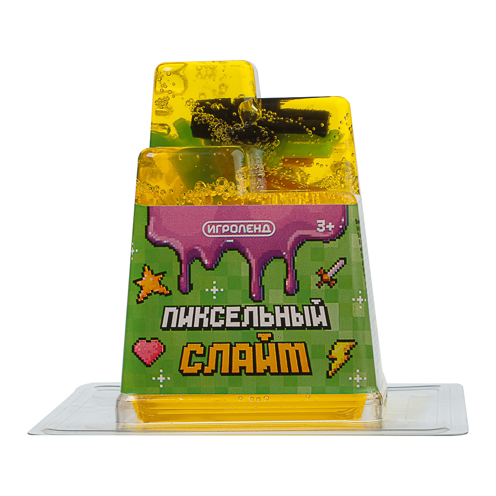 ИГРОЛЕНД Игрушка для детей из полимерных пластичных масс, "Пиксельный Слайм" 150 мл, с фиг., 4 диз. - #6