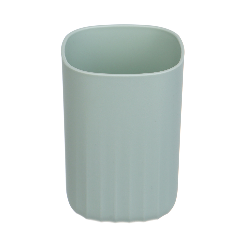 Стакан для ванной комнаты тм VETTA Сидней, пластик, PP, оливковый 7x10см - #3