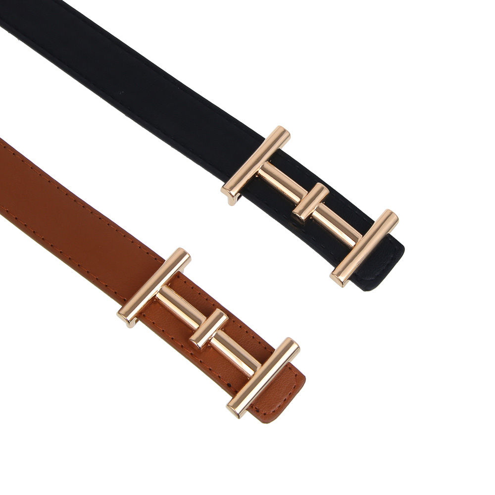 ЮL Ремень женский, ПУ, металл, ширина 2,3см, длина 95/105см, 2 цвета, РЖ25-01 - #1