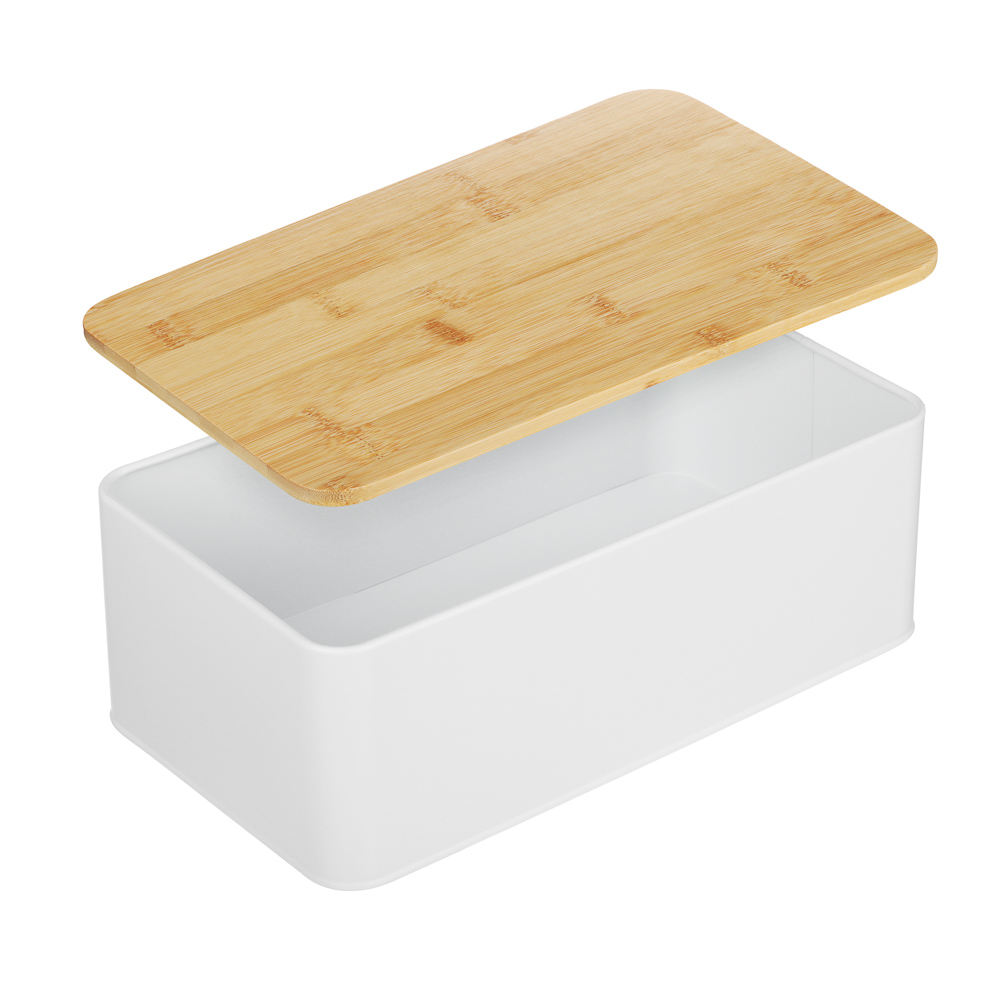 SATOSHI Хлебница с бамбуковой крышкой 33x17,5x13,5см, жесть - #6