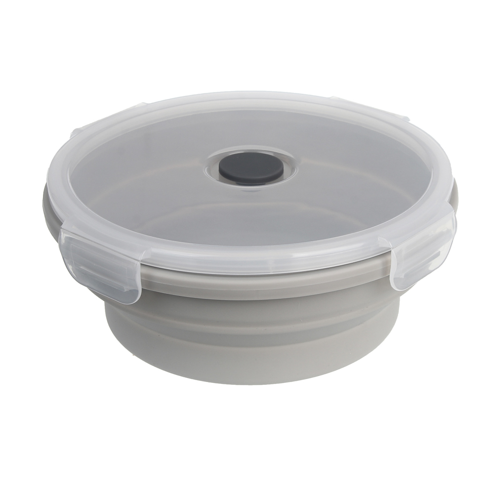 Миска складная туристическая тм BY Русские Супергерои, с крышкой, 750мл, силикон - #1