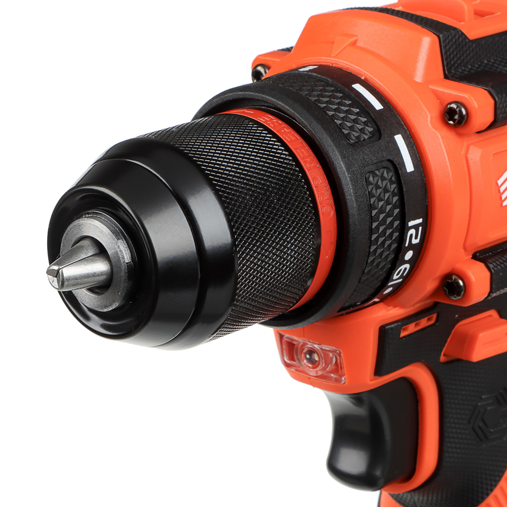 Дрель-Шуруповерт, тм ЕРМАК, аккумуляторная бесщеточная, в кейсе, 2 АКБ, 18в/2А, короткий корпус - #8