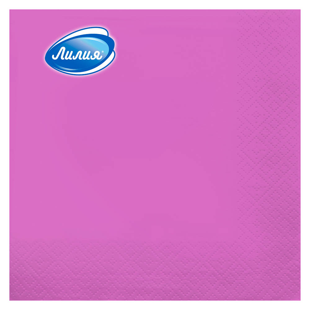 Салфетки бумажные Лилия Желтый/Розовый, 33х33см, 2 слоя, 20л - #1