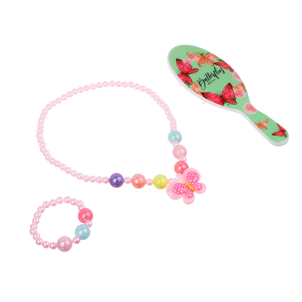 BY Русские супергерои Набор детской бижутерии в рюкзаке 19х14х5см: бусы, браслет, расческа, 3 диз. - #2