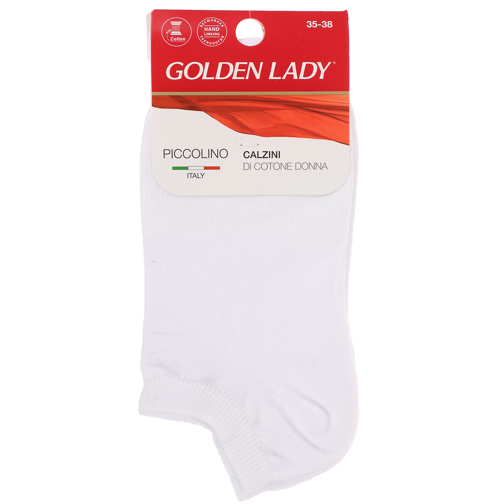 GLD Piccolino Носки женские супер-укороч., 35-38, 80% хлопок, 15% полиамид, 5% эластан, бел. - #3