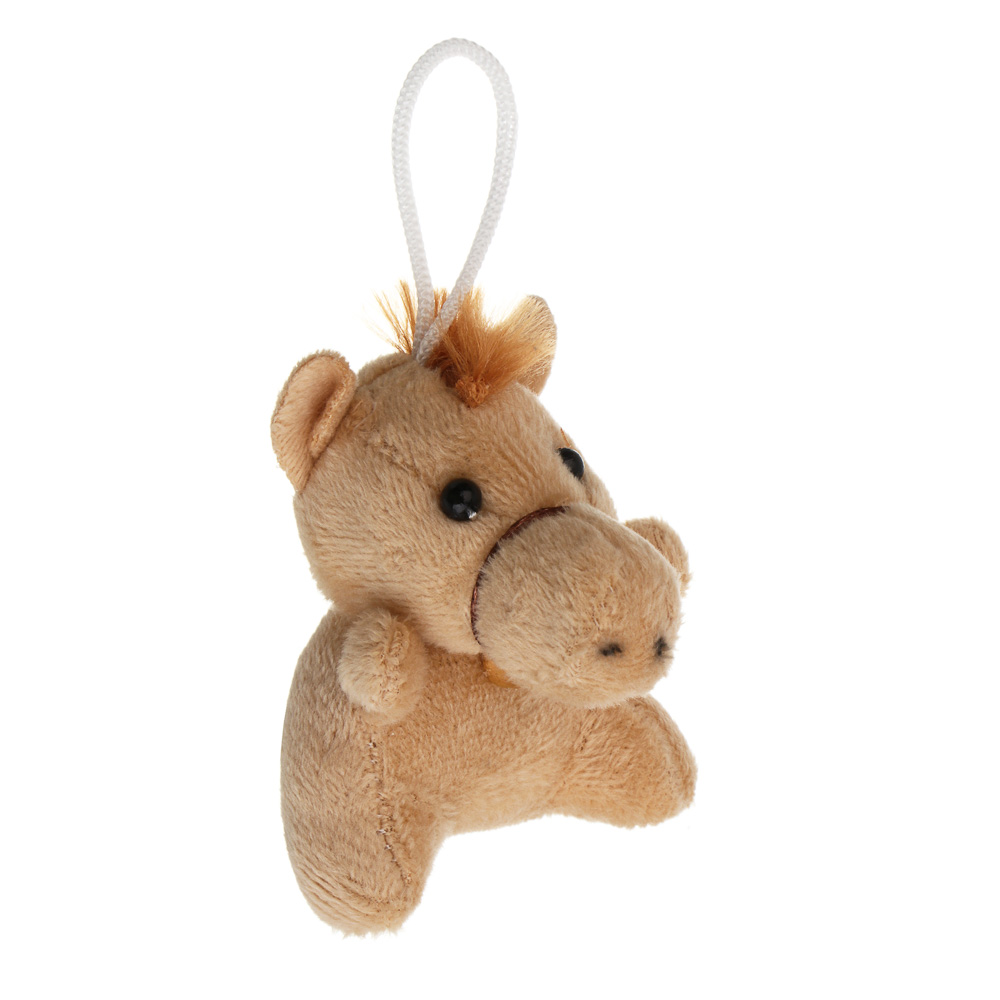 СНОУ БУМ Сувенир мягкий в виде лошадки с украшением 6x5x5 см, полиэстер, 9 дизайнов - #2