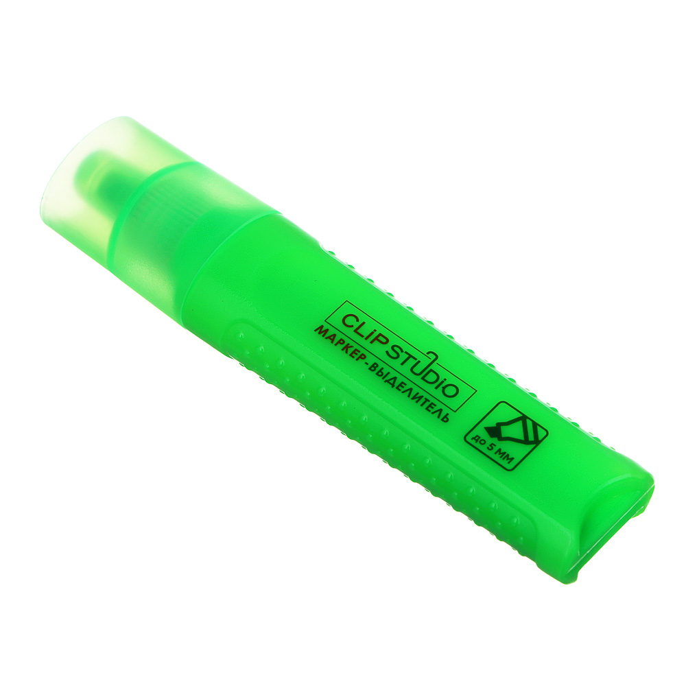 ClipStudio Маркер-выделитель зеленый, плоский корпус, скошенный наконечник - #1