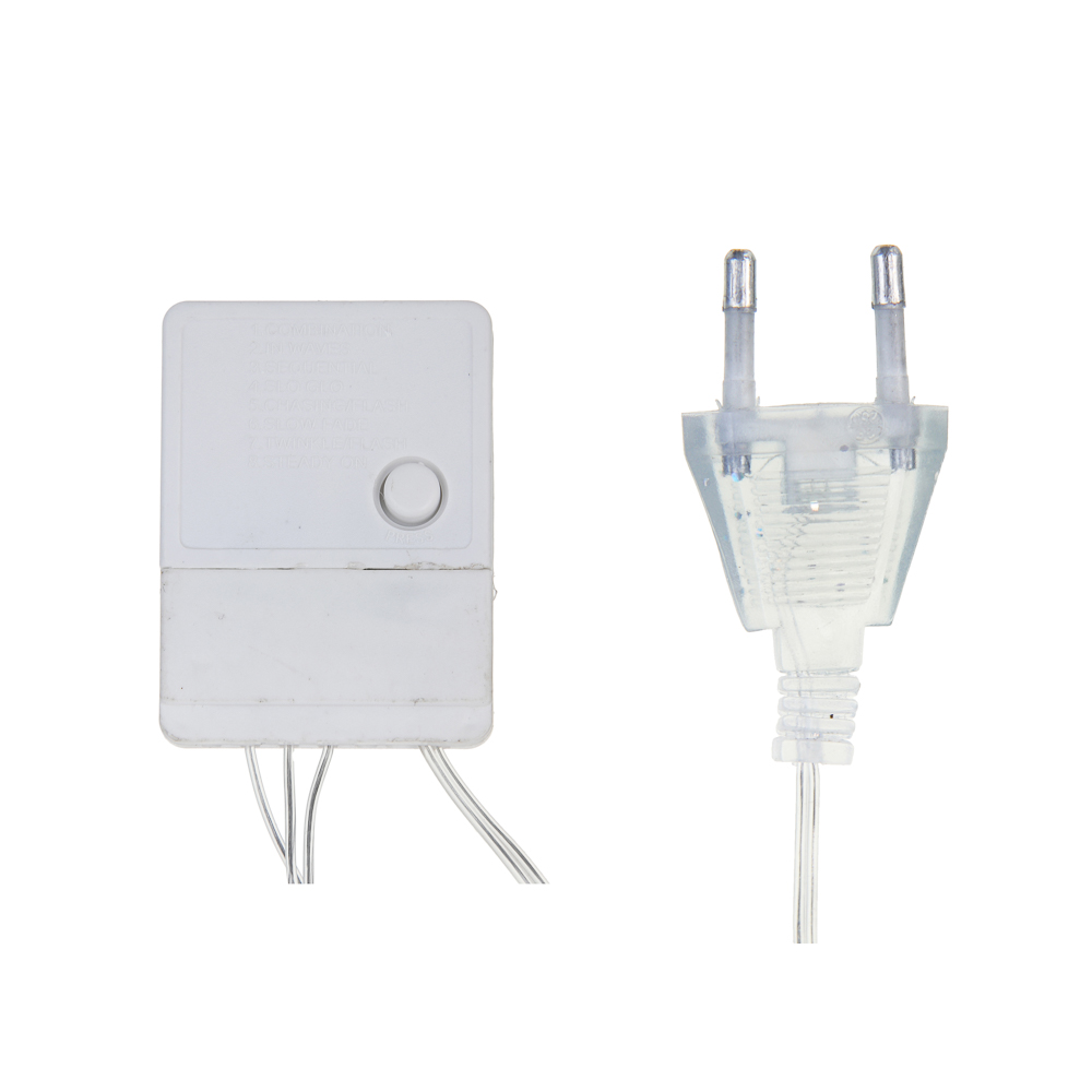 СНОУ БУМ Гирлянда эл. вьюн 10м, 100LED, аква, 8 режимов, ПВХ прозрачный, 220В - #4