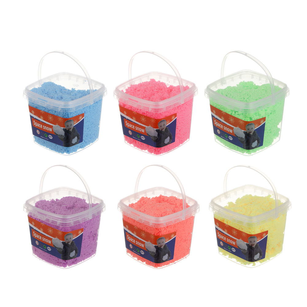 Набор для творчества кинетический песок "Живой снег" с формочками, 7,5х7х6,5см, 70гр, 6 цветов - #2