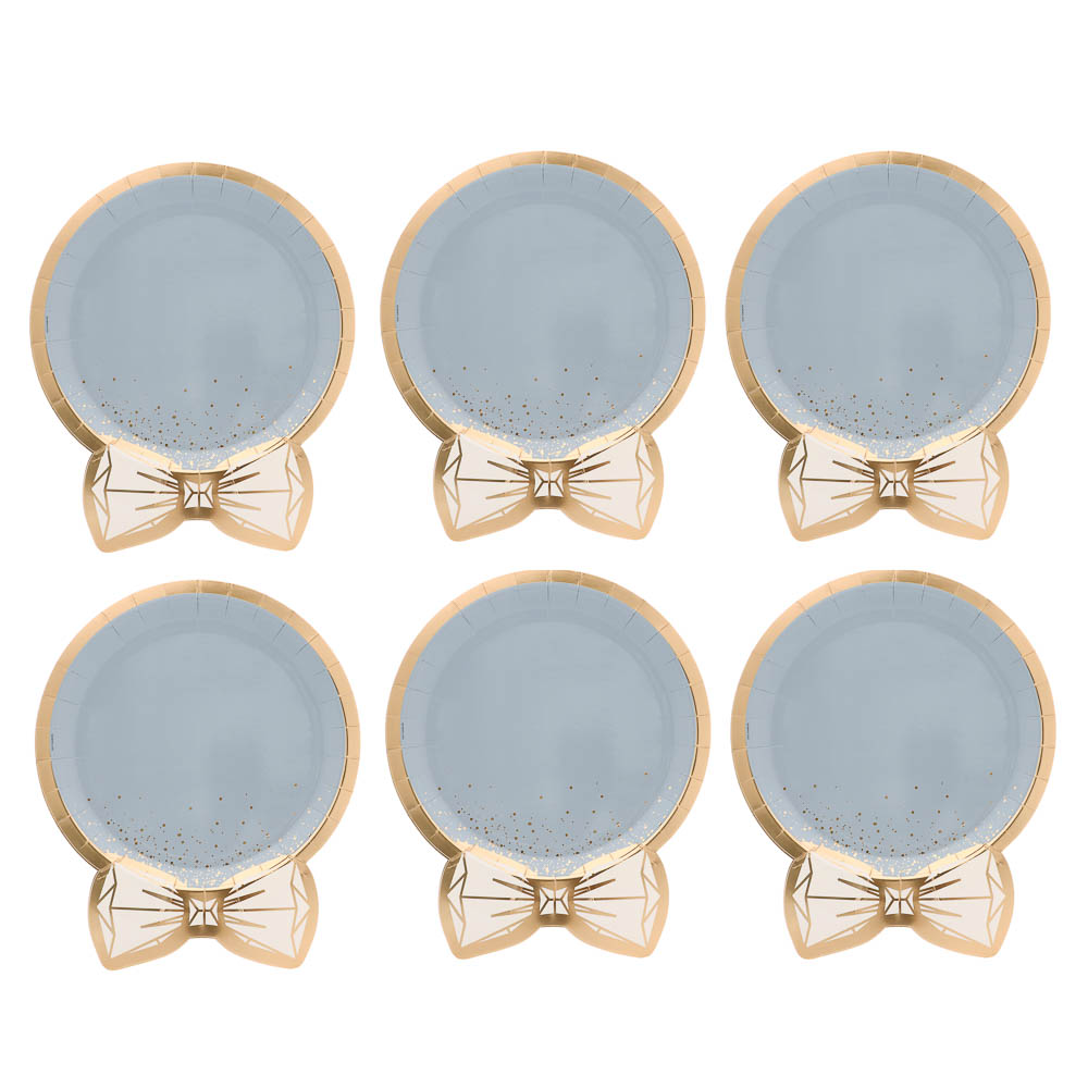 Тарелка фигур Свадьба LUX Peach 6шт, 25см в асс - #2