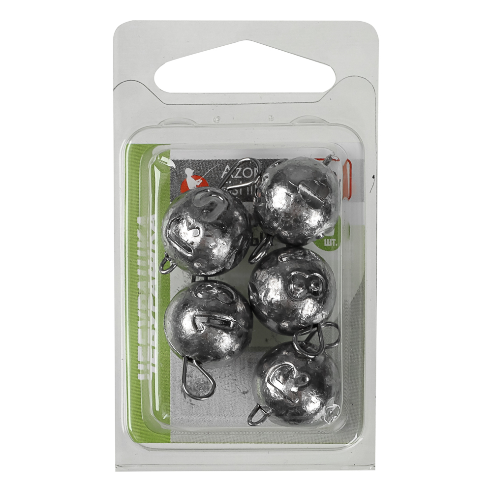 Набор чебурашек разборных тм AZOR FISHING,5шт,4г,6г,8г,10г,12г,14г,16г,18г,20,24г,10 видов - #18