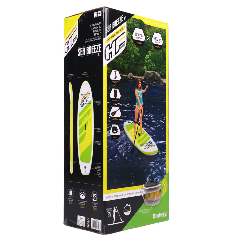 BestWay SUP-доска СИ-БРИЗ весло, руч. насос, рюкзак, трос, плавник) 3,05м*84см*12см, 65340 - #5