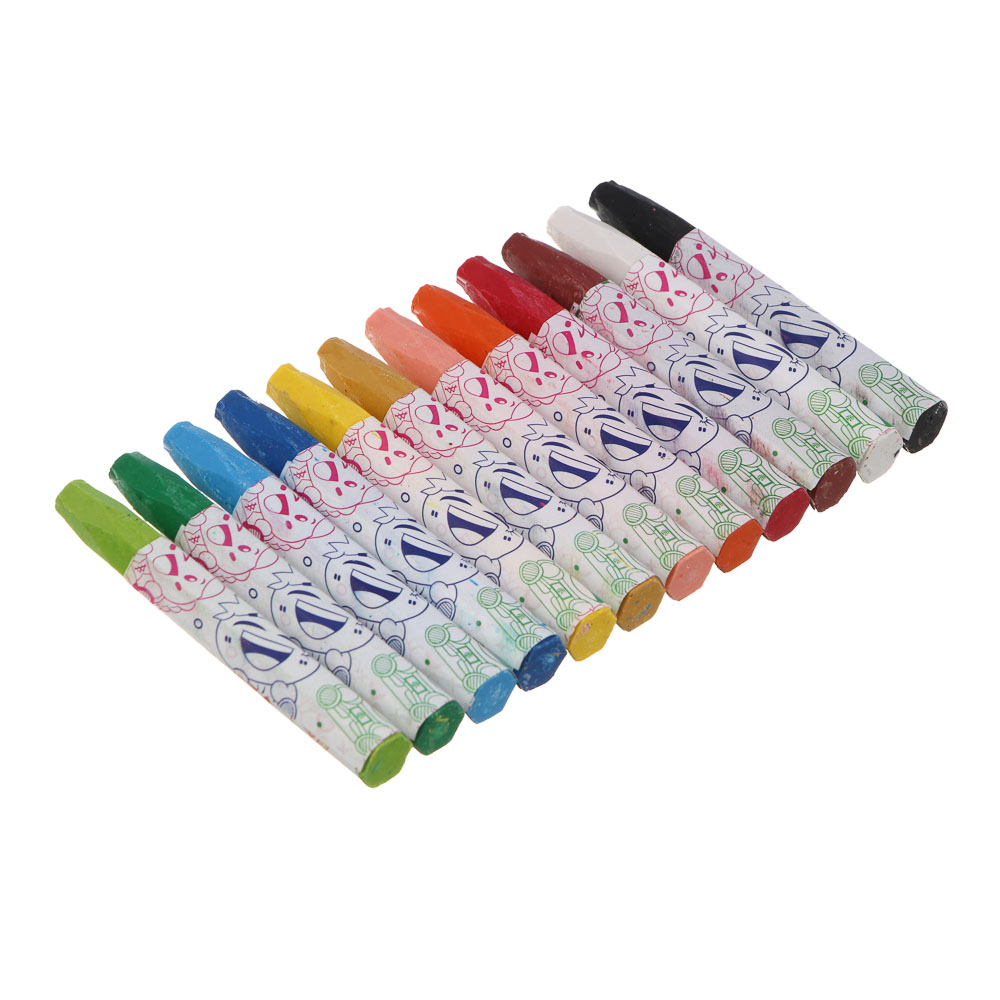 Восковые карандаши "Пастель масляная", BY Русские Супергерои "Яркий День" 12 цветов, в карт. Коробке - #3