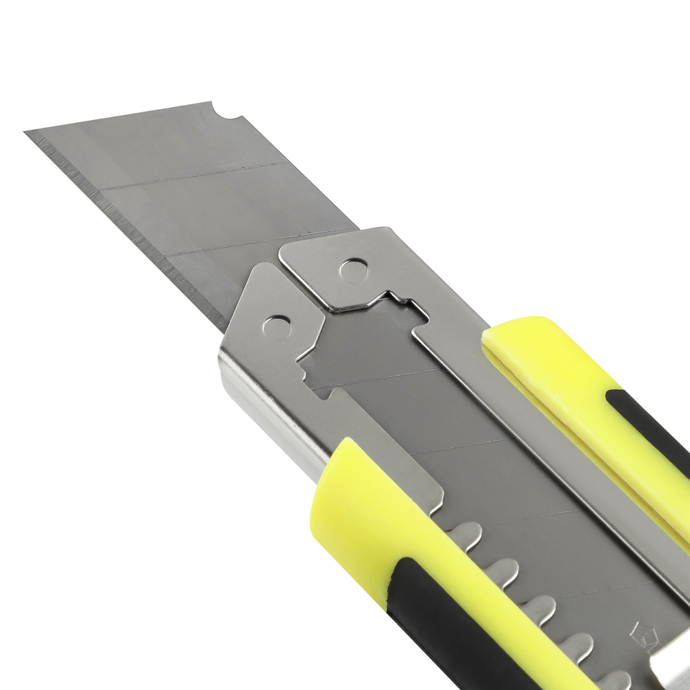 ЕРМАК Нож универсальный 18мм, метал.направ., Autolock, пластик+TPR, +2 запасных лезвия, блистер - #2