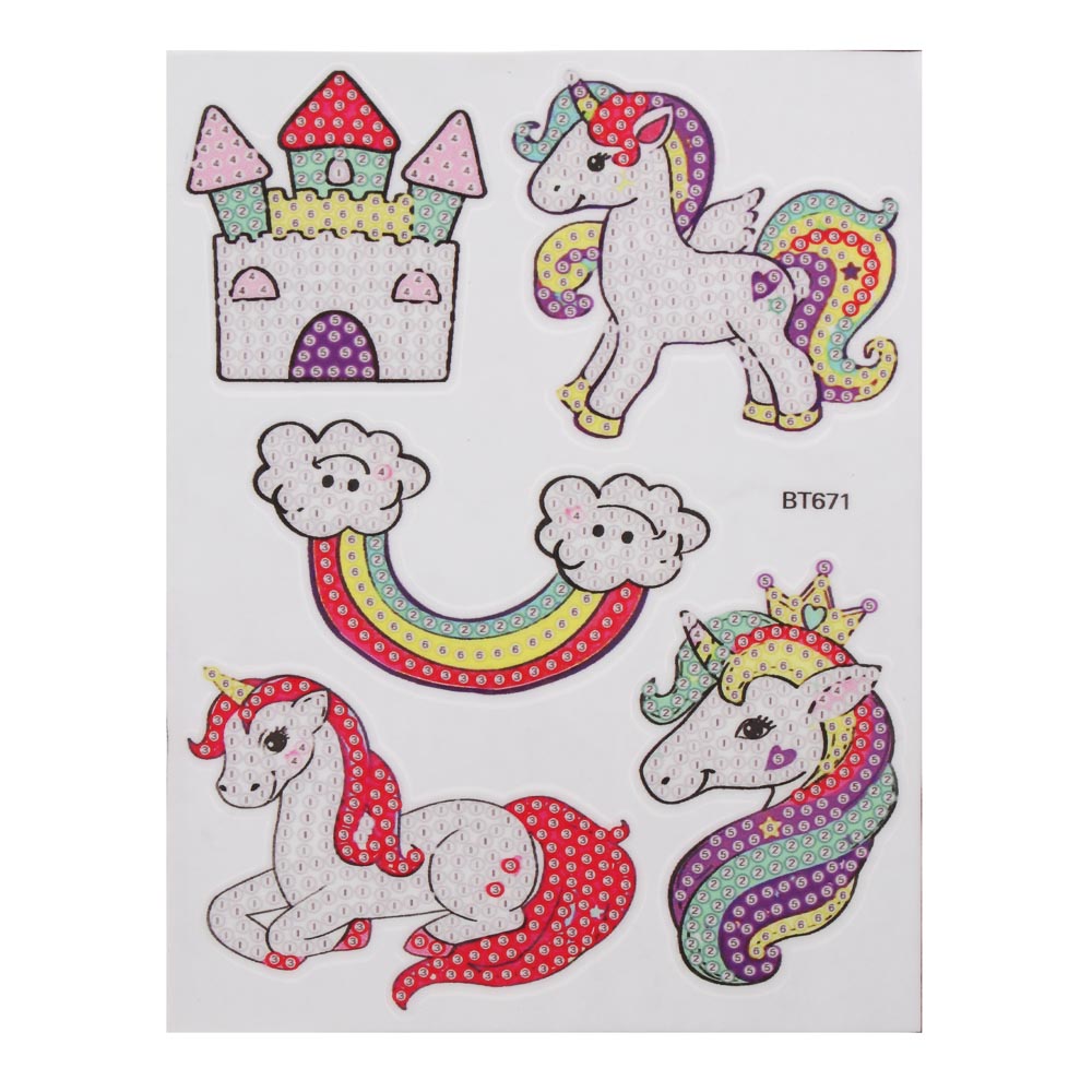 Набор для творчества "Сверкающие стикеры", ХОББИХИТ, 15х2х22,5см, PP, PVC, 2 дизайна - #4