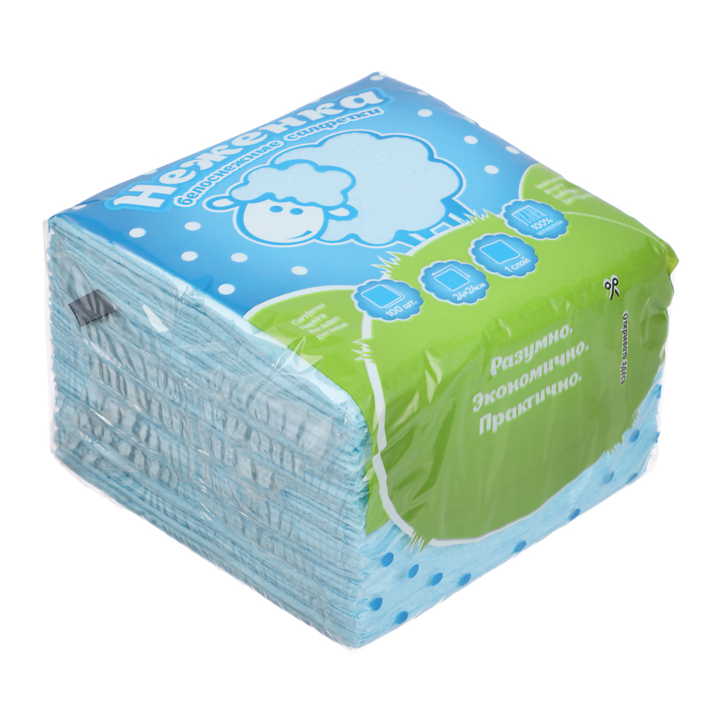 Салфетки бумажные однослойные 100 шт, п/у,2 вида - #2