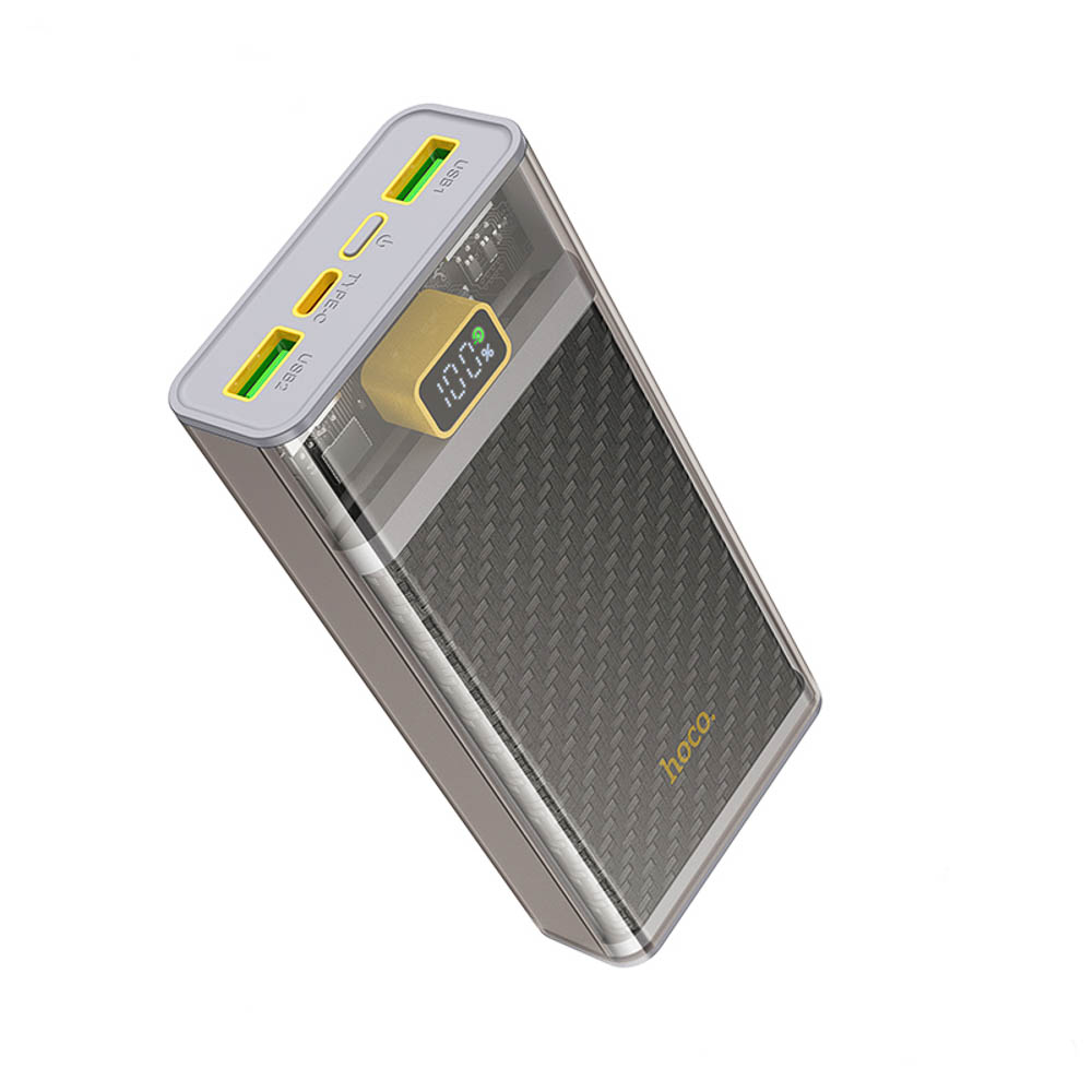Аккумулятор мобильный hoco. модель J103A 20000мАч, 22.5Вт, серый - #1