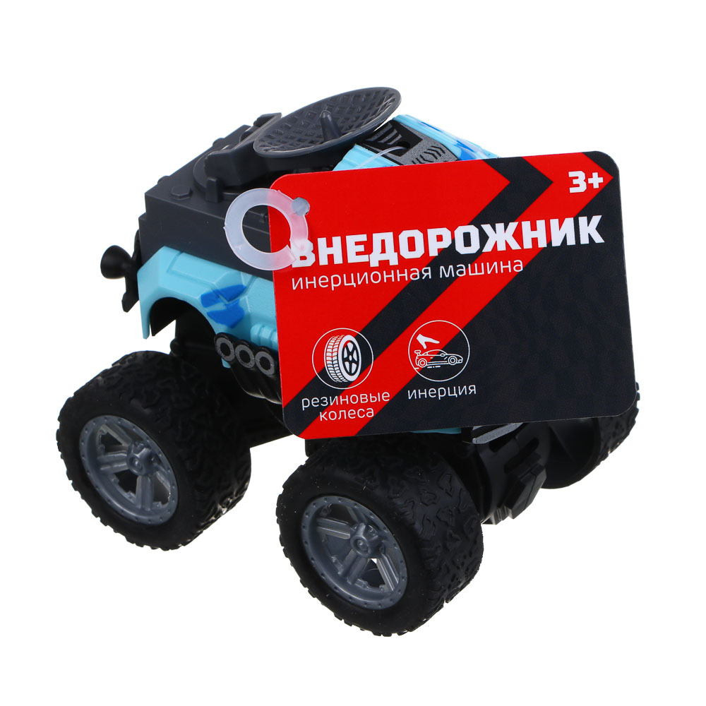 ИГРОЛЕНД Машинка военная "Внедорожник", милитари, инерция, резиновые колеса,PP, 8,5х9х6,5см, 4 диз - #4