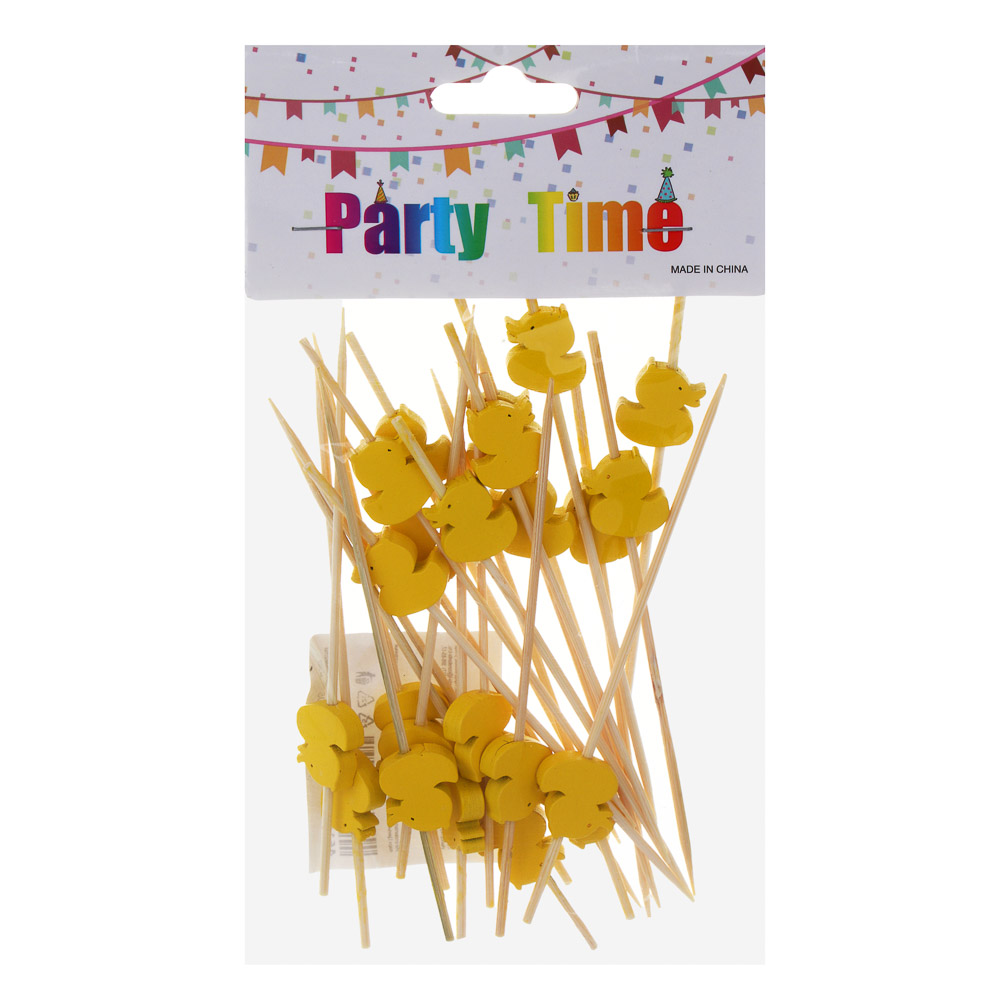 Шпажки "Утята", 12x1,7см, бамбук, дерево, 24 шт - #4