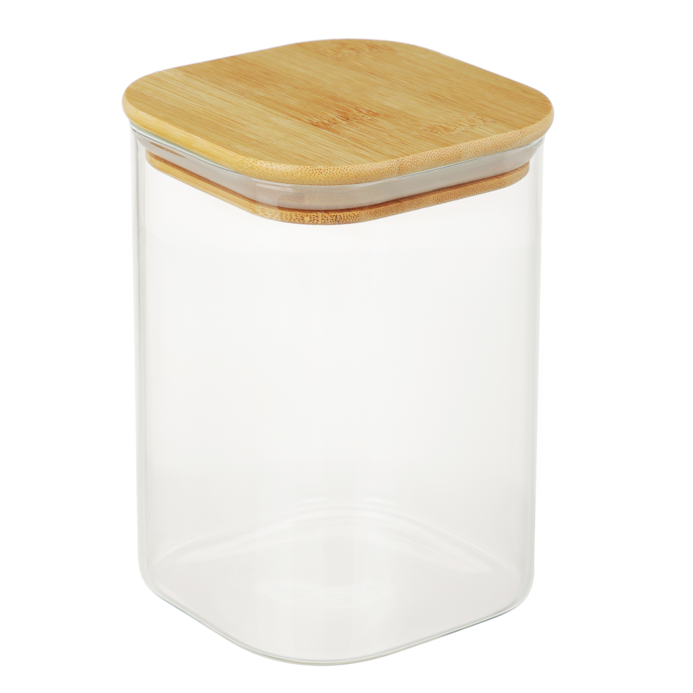 VETTA ЭКО Вуд Банка для хранения 1000мл, 14,5х10х10см, стекло, бамбук - #3