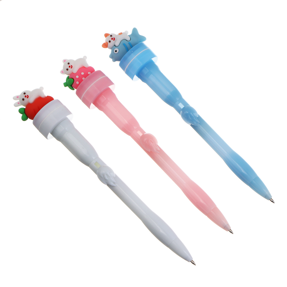 Ручка шариковая синяя с печатью "Пушистые гурманы", 3 вида - #1