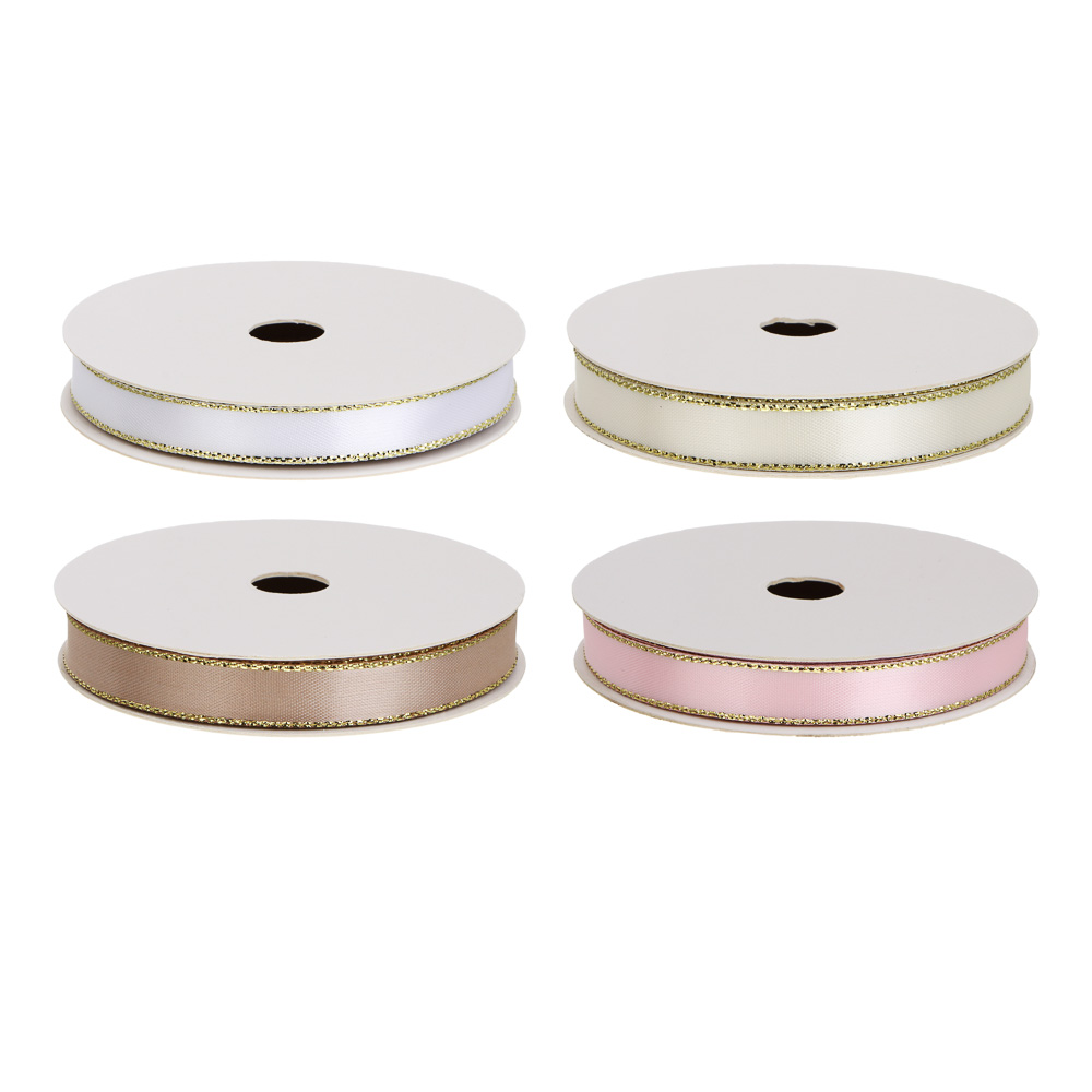 Лента для подарков атласная, 1 см x 2,7 м, полиэстер, 4 цвета - #1