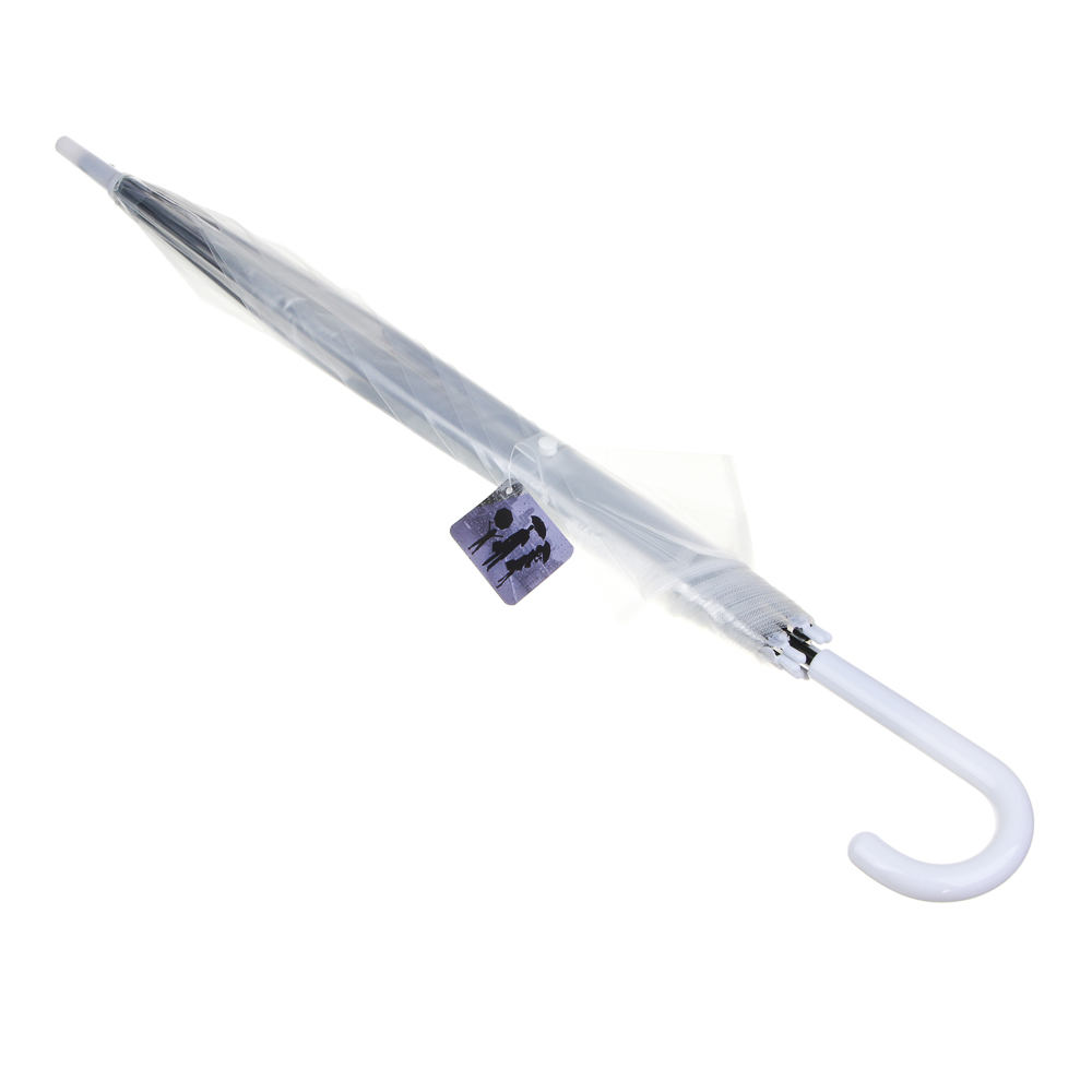 Зонт-трость, прозрачный, металл, пластик, ПВХ, d94см, 8 спиц - #5