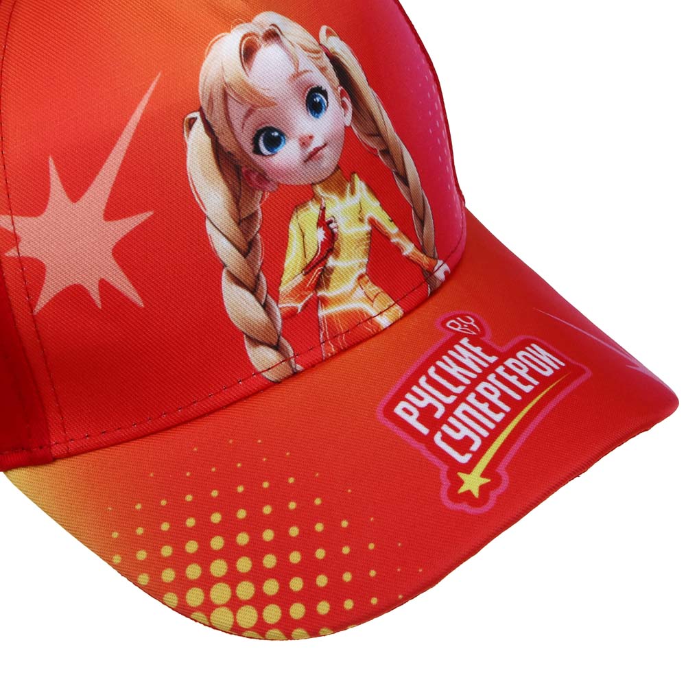 BY Русские Супергерои Кепка детская р.54, 50% хлопок, 50% полиэстер, цвет красный, дизайн Заря - #3