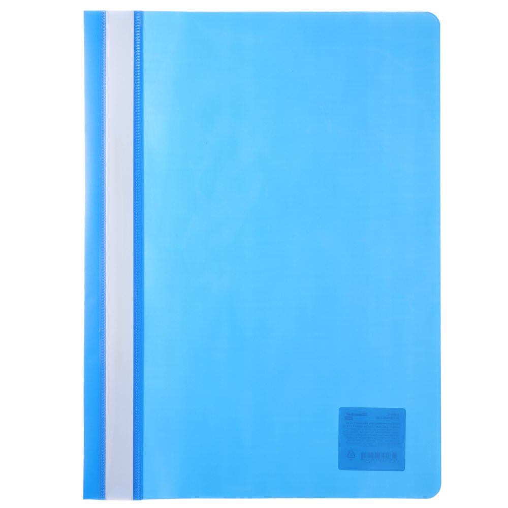 Папка-скоросшиватель с прозрачным верхним листом, Silwerhof Eco, А4, до 100 листов, 130 мкм, cиний - #1